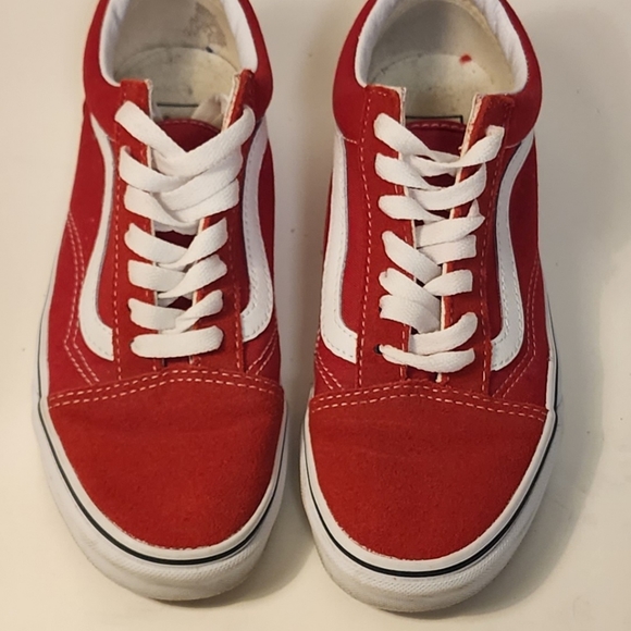 Vans Old Skool Racing Red and True White, Womens 6, Mens 4.5 - Picture 2 of 7